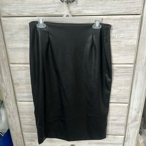 Faux leather skirt